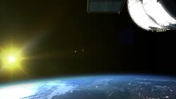 Hubble Telescope Above Earth - V3